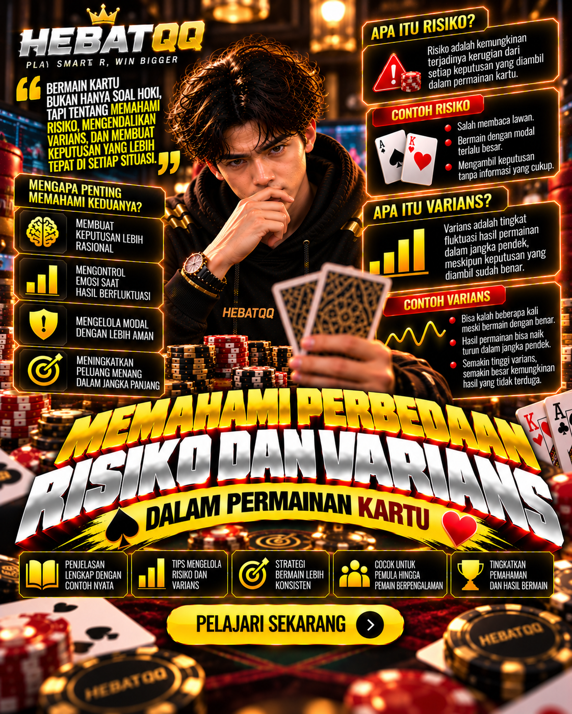 Memahami Perbedaan Risiko dan Varians dalam Permainan Kartu