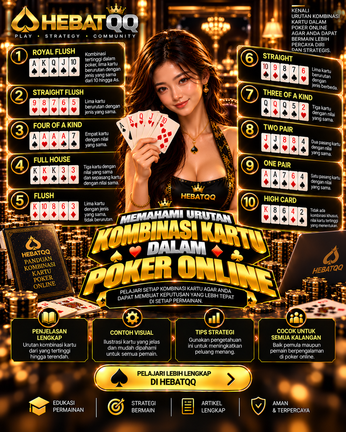 Memahami Urutan Kombinasi Kartu dalam Poker Online